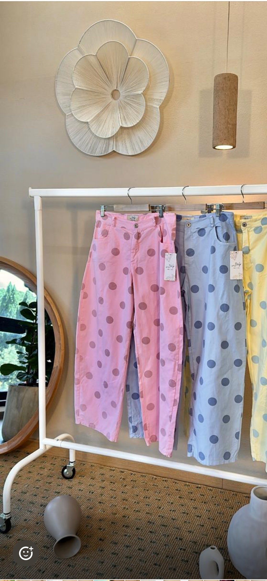 Cherie Blue Polkadot barrel