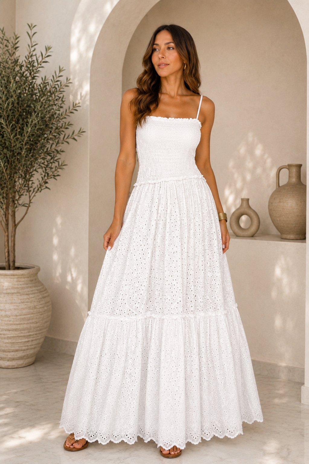 Colette White Maxi Dress