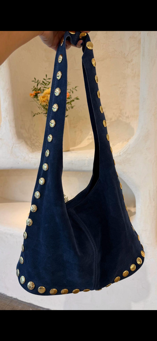 Mia Studded Bag - Navy
