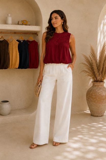 Jade Top - Merlot