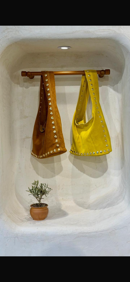Mia Studded Bag - Camel
