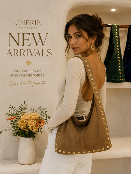 Mia Studded Bag - Camel