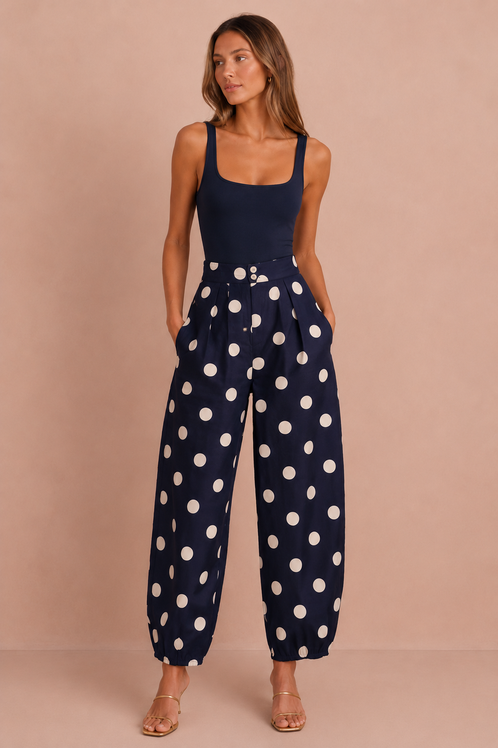Pant Barrel Bleu Marine