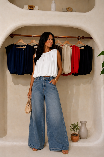 * Chérie Blouse Bombée - White