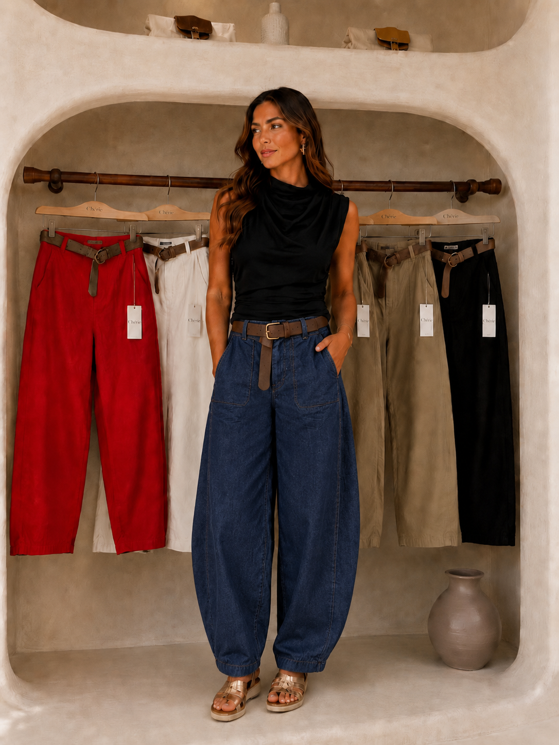 Chérie Denim Sculpt Barrel