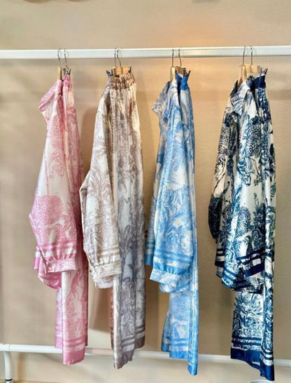 Chérie Tropical Satin Set