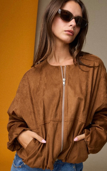 Chérie Suede Bubble Jacket