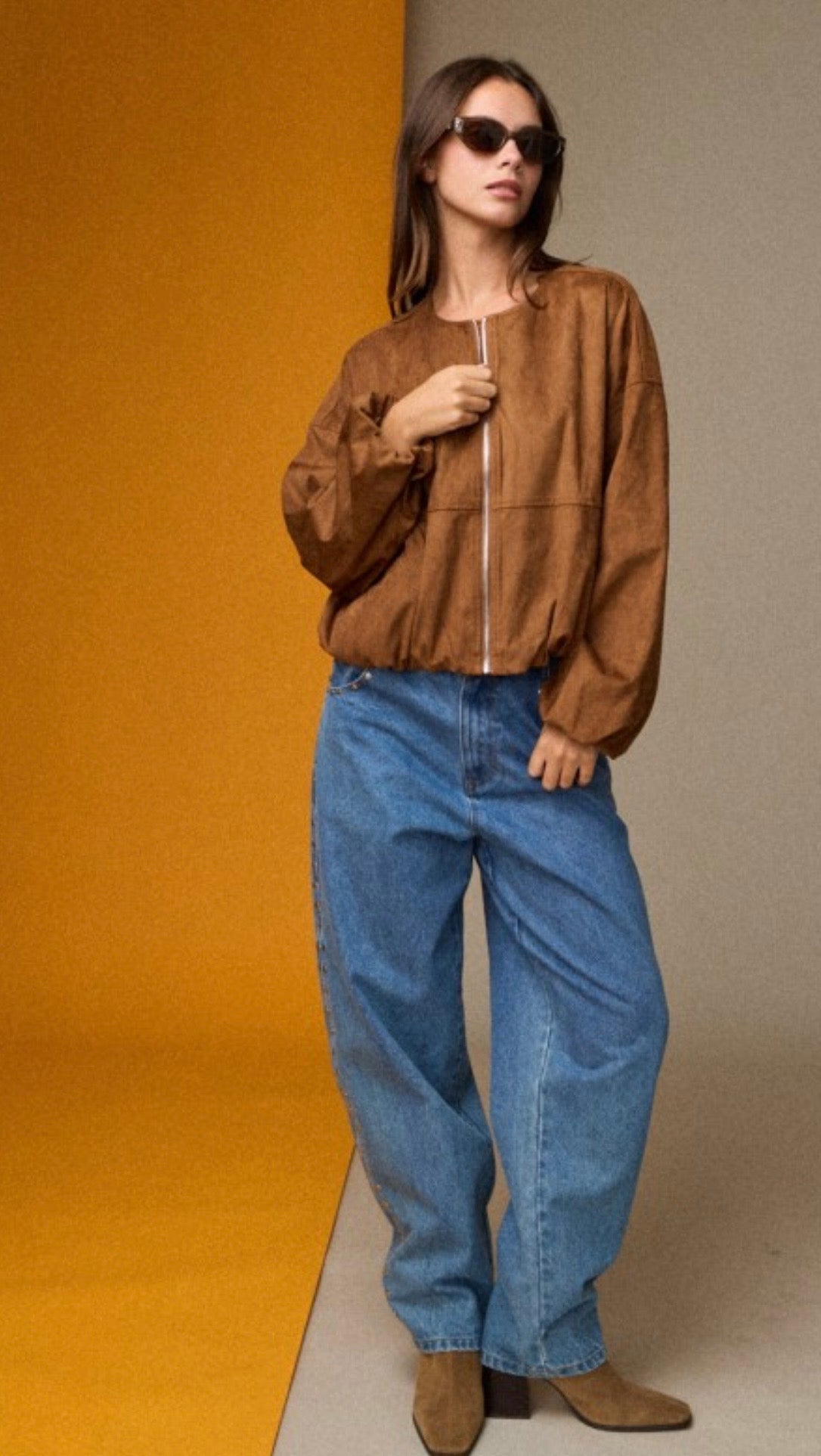 Chérie Suede Bubble Jacket