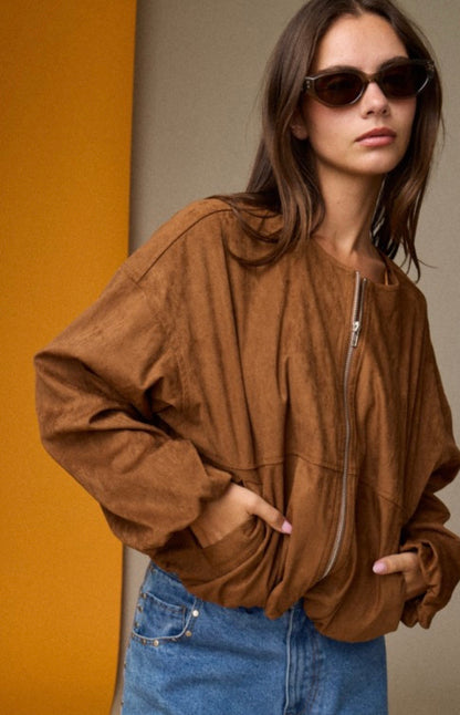 Chérie Suede Bubble Jacket