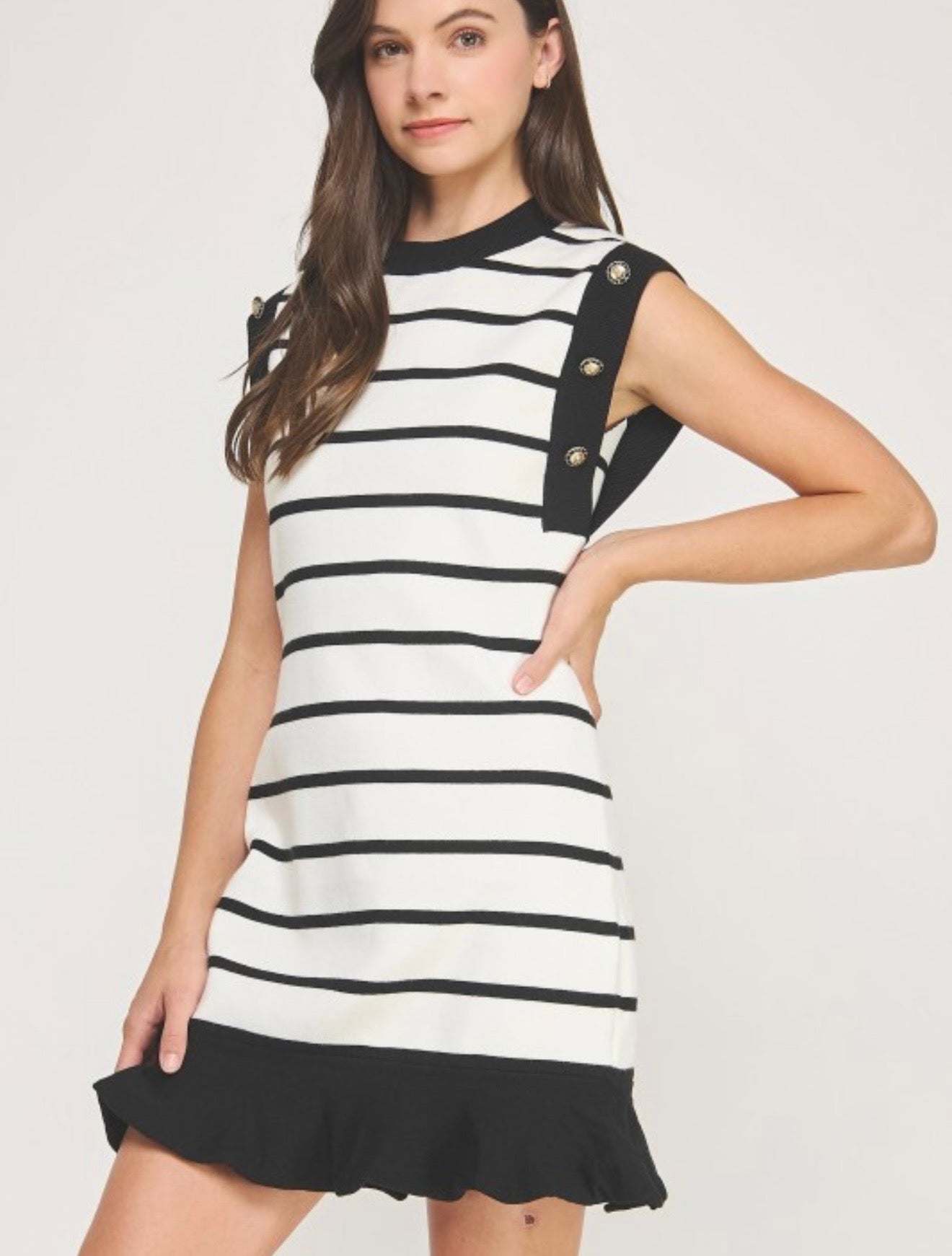 Chérie Stripe Mini Dress