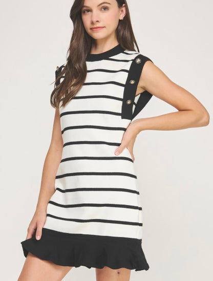 Chérie Stripe Mini Dress