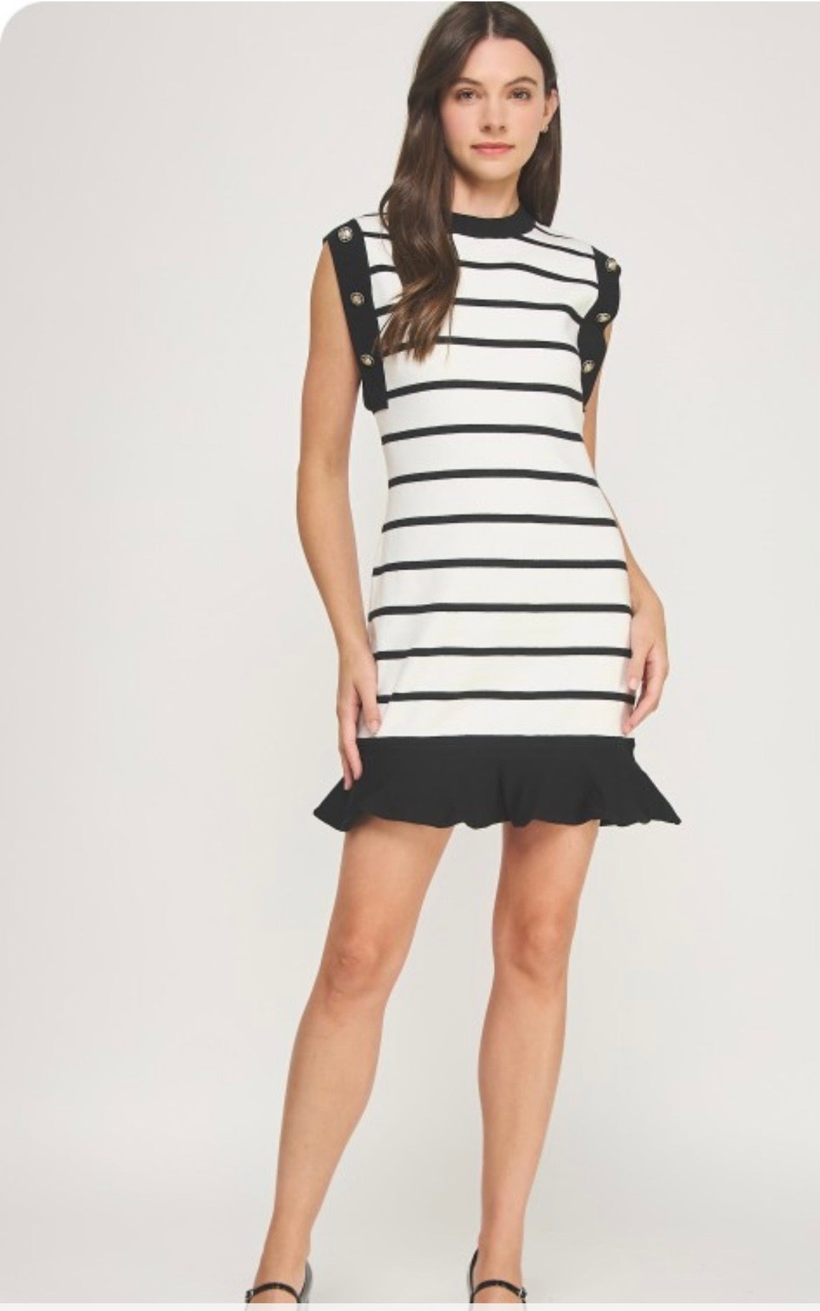 Chérie Stripe Mini Dress