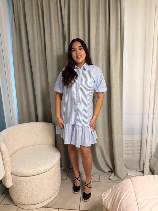 Striped Dress – Blue