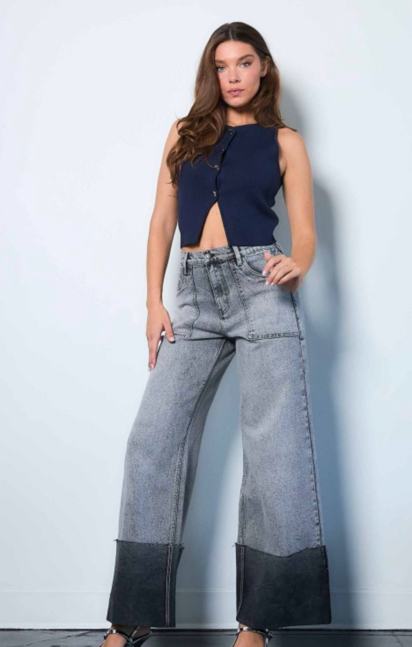 Culpo Wide Jeans – Gray Stone